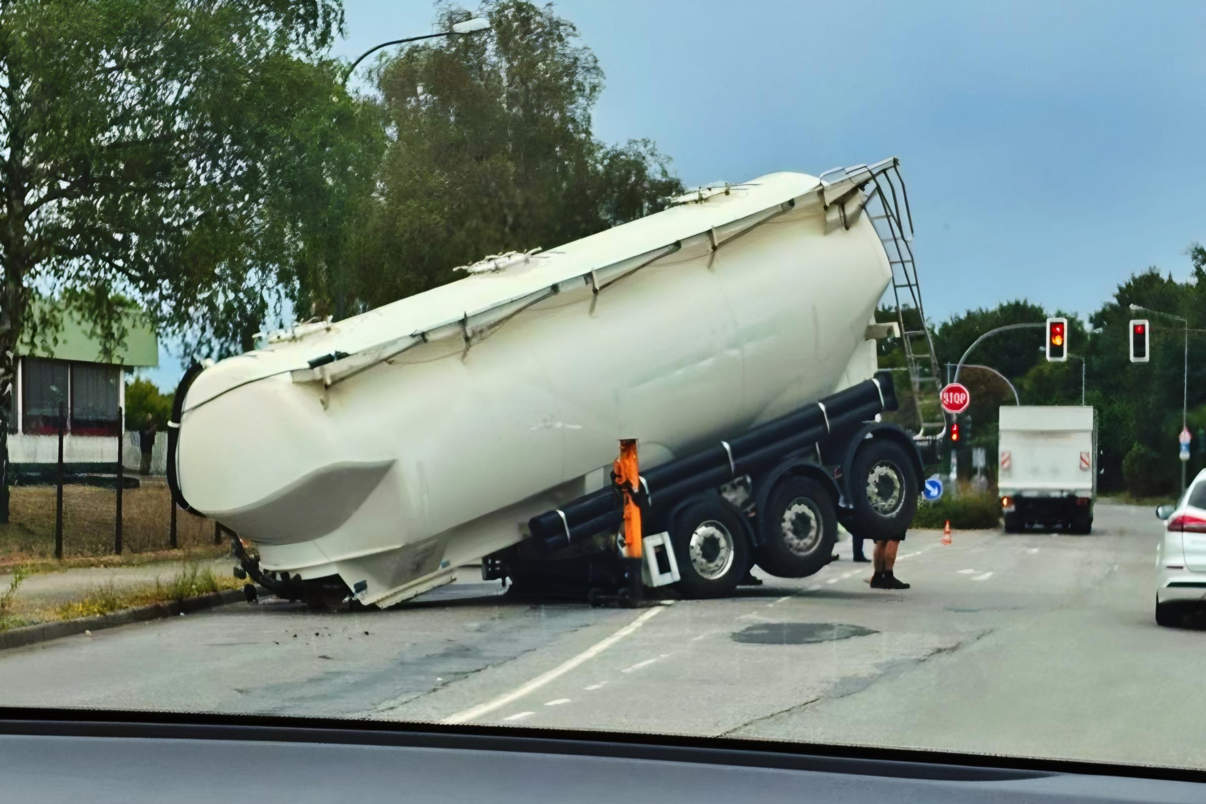 Scharnhölzstraße / Industriestraße: Auflieger reißt ab – Straße stundenlang gesperrt