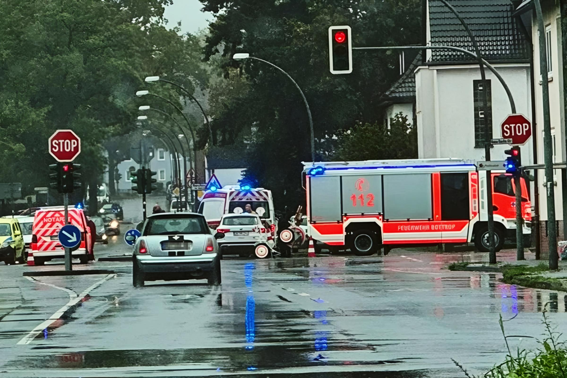 Bottrop-Stadtmitte: Rote Ampel offenbar missachtet – 66-jährige Pedelec-Fahrerin bei Unfall verletzt
